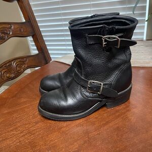 Double H Biker Engineer black boots moto